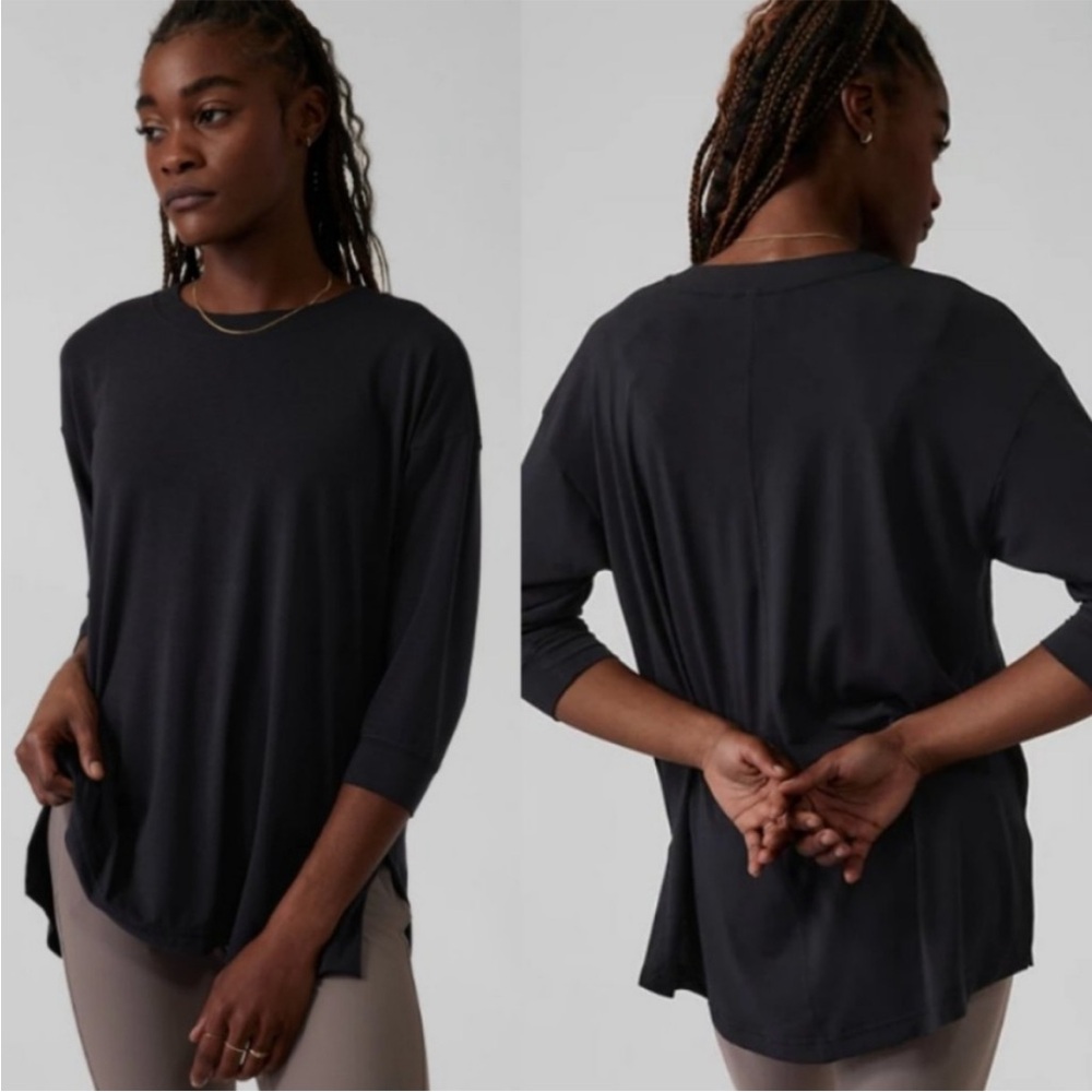 Athleta Inspire Top Black Size Small TALL ST